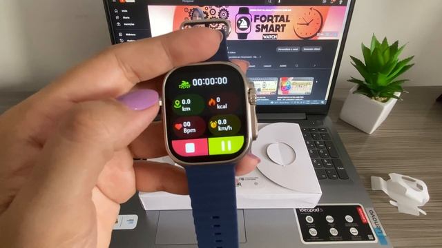 RÉPLICA APPLE WATCH ULTRA LOGO DA MAÇÃ APP VVFIT 2 ATUALIZADO - TELA GIGANTE -REVIEW COMPLETO ✅