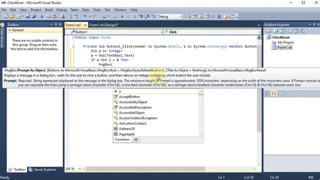 P15 | Windows Application to Check Number is Even or Odd using If Else End If | .Net смотреть онлайн