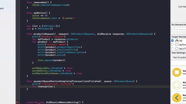 Swift 3 In App Purchase Tutorial смотреть онлайн