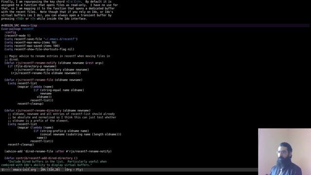 Emacs: recentf and virtual buffers смотреть онлайн