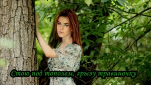 Стою под тополем, грызу травиночку