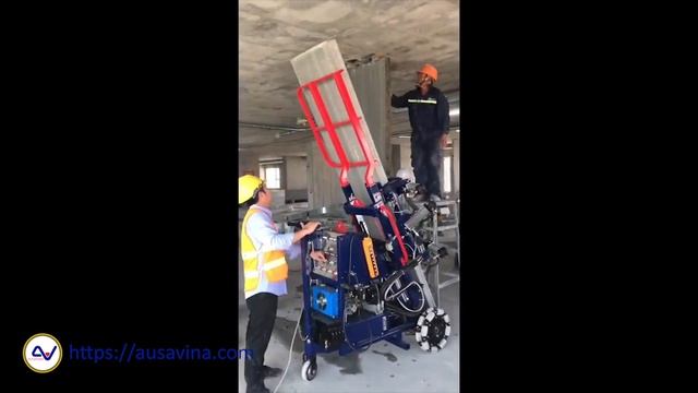 Acotec concrete wall panel installation machine - AUSAVINA MULTI-FUNCTION PANEL LIFTING MACHINE смотреть онлайн