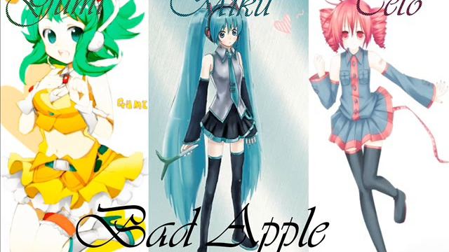 Bad Apple Gumi Teto Miku смотреть онлайн