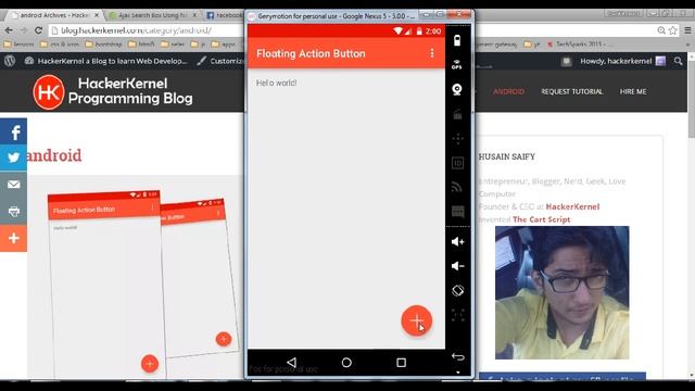 Floating Action Button in Android - 2015 android studio, Material design смотреть онлайн