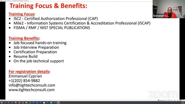 2021 RISK MANAGEMENT FRAMEWORK Training Schedule смотреть онлайн