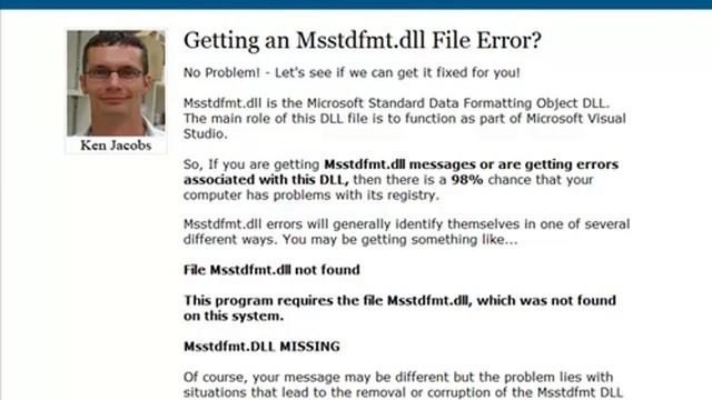 Msstdfmt.dll Error Fix - Msstdfmtdll.com смотреть онлайн