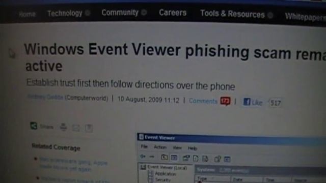 Windows Event Viewer Phishing Scam смотреть онлайн