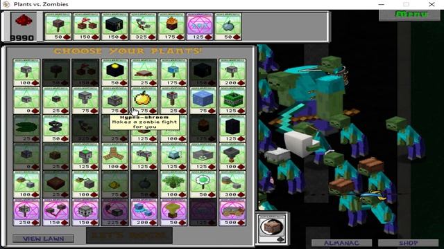 Plants vs Zombies Hack - 1 Threepeater Minicraft vs Dr. Zomboss Minecraft смотреть онлайн