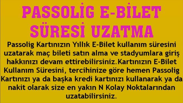 Passolig E-Bilet Süresi Uzatma Nasıl Yapılır? смотреть онлайн