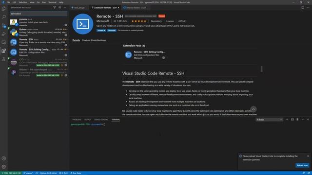 Install VS Code remote ssh and pynvme extension in Windows 10 смотреть онлайн