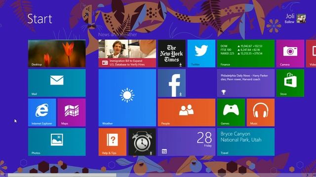 Windows 8.1 Use Your Desktop Background as Your Start Screen Background смотреть онлайн