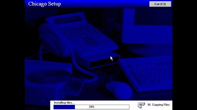Installing Microsoft Chicago build 122 (Windows 95) смотреть онлайн