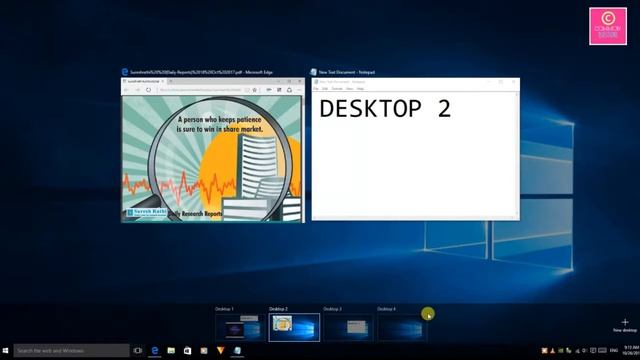 How to use virtual desktop in windows 10 Hindi смотреть онлайн