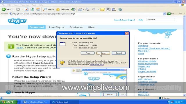 How to Download and Install Skype | Skype Installation | Skype Tutorials from Wingslive.com смотреть онлайн