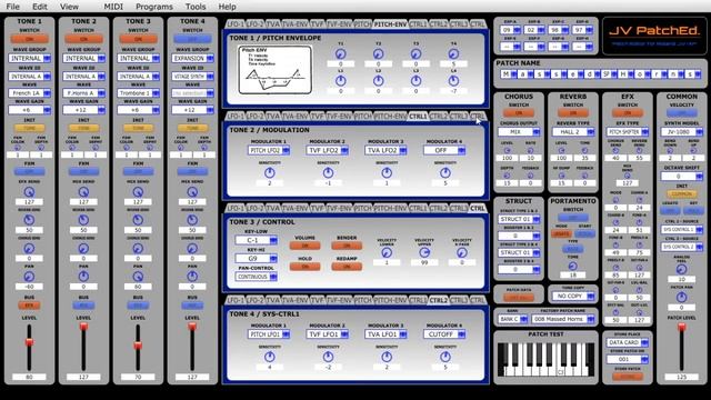 Windows Free Editor For Roland JV-1010 - JV PatchEd. - New Editor!