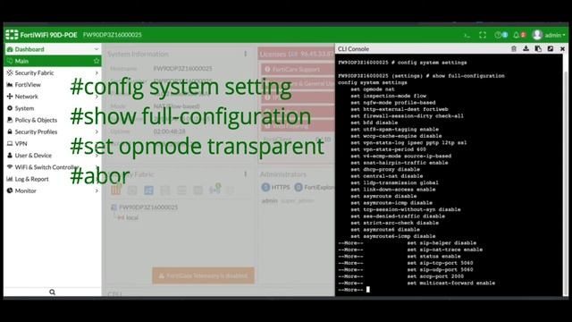 NAT mode and Transparent mode in Fortigate Firewall 🔥🔥🔥 смотреть онлайн