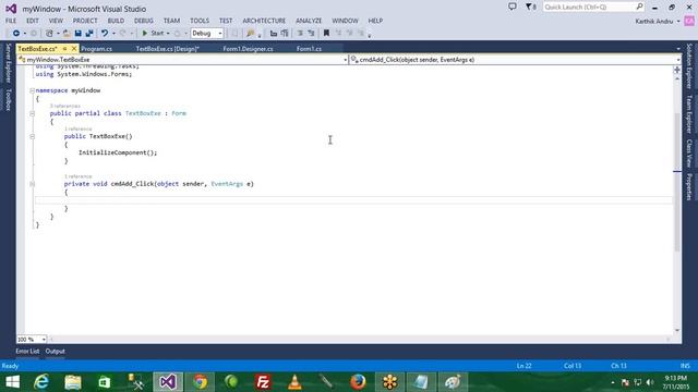 C# Windows Application Online Class Day 3 - Working with TextBox Control смотреть онлайн