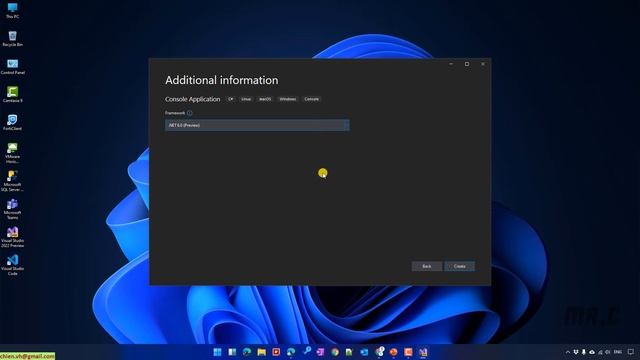 Windows 11 | Using Visual Studio 2022 to Create Console Application смотреть онлайн