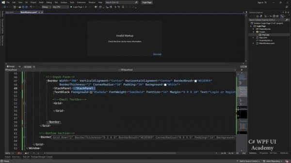 C# WPF UI | How to Design Flat Light Login Page in C#