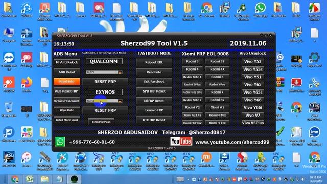 Sherzod99 Tool v1.5 || Vivo User lock Remove Without Data || Frp Samsung Xiaomi смотреть онлайн