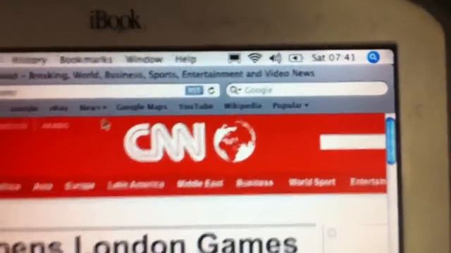 My iBook Clamshell track pad scrolling смотреть онлайн