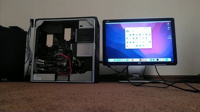 HPZ600 running macOS Monterey booting from NVME. смотреть онлайн