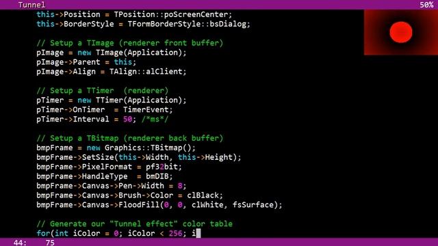 Tunnel Demo Listing (C++ Builder & Windows GDI) - v3 смотреть онлайн