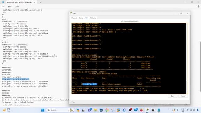 Configure Cisco Port Security on Cisco switch (COMPLETE GUIDE) смотреть онлайн