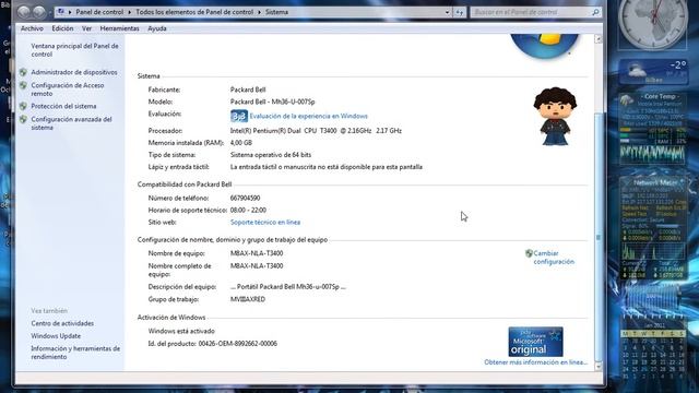 Windows 7 - Dual Core T3400 4Gb Ram 320Gb HD Intel Gma 4500Hd - Packard Bell смотреть онлайн