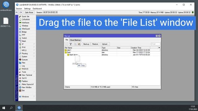 How to upload a file to a Mikrotik router смотреть онлайн