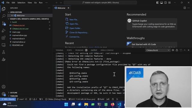 Using Visual Studio Code for Developing C++/Qt Linux Applications in WSL (Part 2) смотреть онлайн