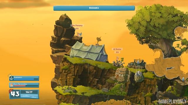 15minutes of Worms W.M.D Gameplay (no commentary) смотреть онлайн
