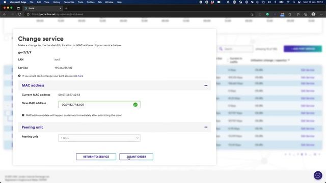 LINX Member Portal: Performing a MAC Address Change смотреть онлайн