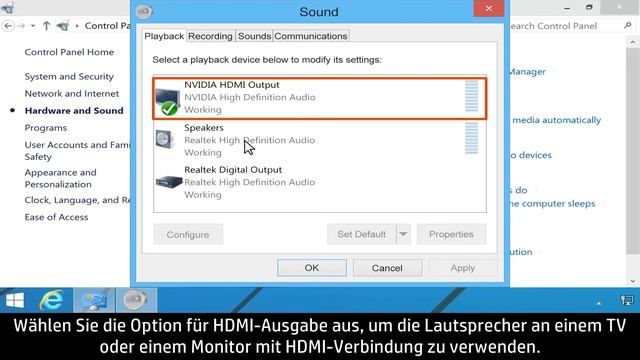 Einstellen der Standardlautsprecher unter Windows 8 | HP Support смотреть онлайн