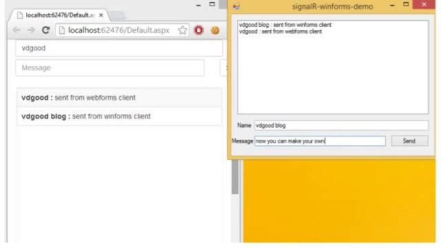 signalR webforms and winforms chat client смотреть онлайн