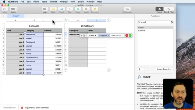 Using the Numbers SUMIF Function (#1580) смотреть онлайн