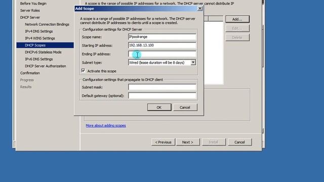 WINDOWS 2008 R2 ADD ROLES : DHCP смотреть онлайн