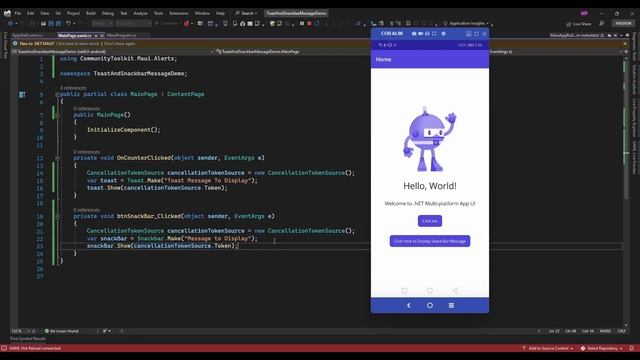 Toast and SnackBar Demo In .NET MAUI (CommunityToolkit.MAUI) смотреть онлайн