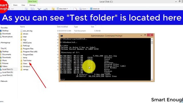 How to Delete Folder from Command Prompt, CMD in Windows 10, 8.1, 7 || Smart Enough смотреть онлайн