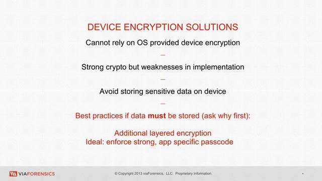 viaForensics webinar: Mobile encryption - the good, bad, and broken смотреть онлайн