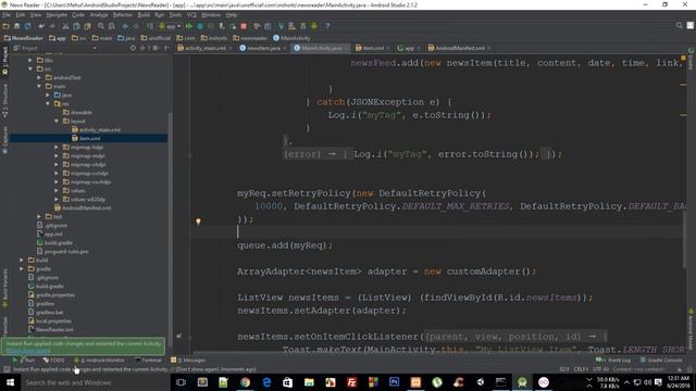 Android App Development Tutorial 34: Fixing Heading/Title overlap + Volley Timeout ~ Part 5 смотреть онлайн