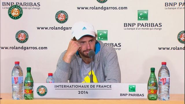 Conférence de presse Ernests Gulbis Roland Garros 2014 1/2 смотреть онлайн