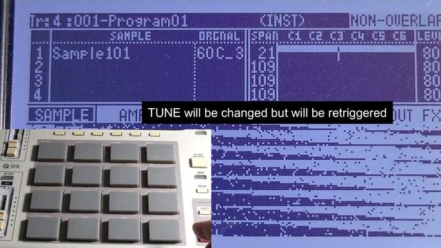 Change a sample's TUNE with pads without retriggering (MPC1000 & MPC2500) смотреть онлайн