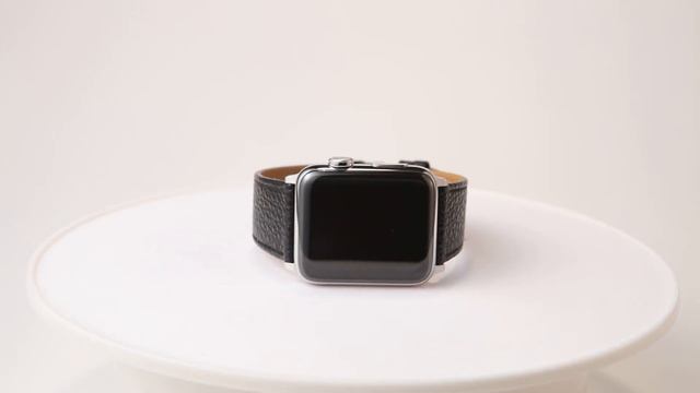 Italian Caviar Leather Apple Watch Strap (Black) смотреть онлайн