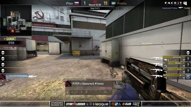 CS GO - Fnatic Vs PiTER Map 2  Cache (SL I League StarSeries XIV)