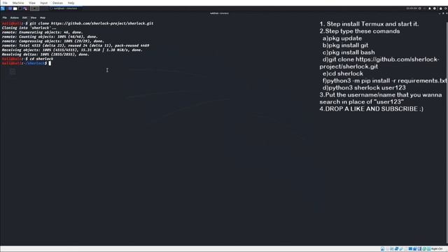 Find somebody's social media accounts with Scherlock [Tutorial] смотреть онлайн