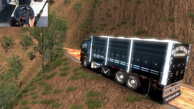Driving Mercedes Truck with Logitech G29 Steering Wheel | Worlds Most Dangerous & Complicated Roads смотреть онлайн