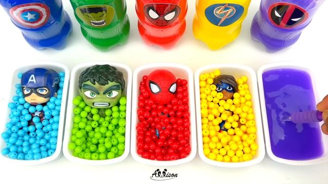 Rainbow Satisfying Video | Mixing Candy ASMR in BathTubs with Beads and Water Coca cola Cutting смотреть онлайн