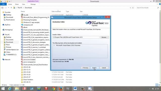 Install Visual Basic 2010 Express смотреть онлайн