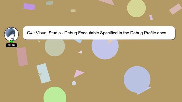 C# : Visual Studio - Debug Executable Specified in the Debug Profile does not Exist смотреть онлайн